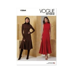 Vogue Patterns Sewing Pattern 2064 Misses Knit Dresses (16-18-20-22-24)